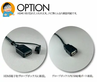 HDMI端子とUSBを新設してくれるから