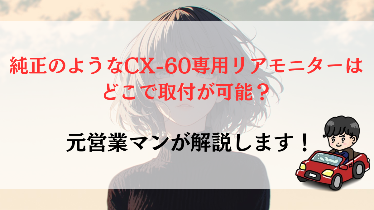 純正のようなCX-60専用リアモニターはどこで取付が可能？