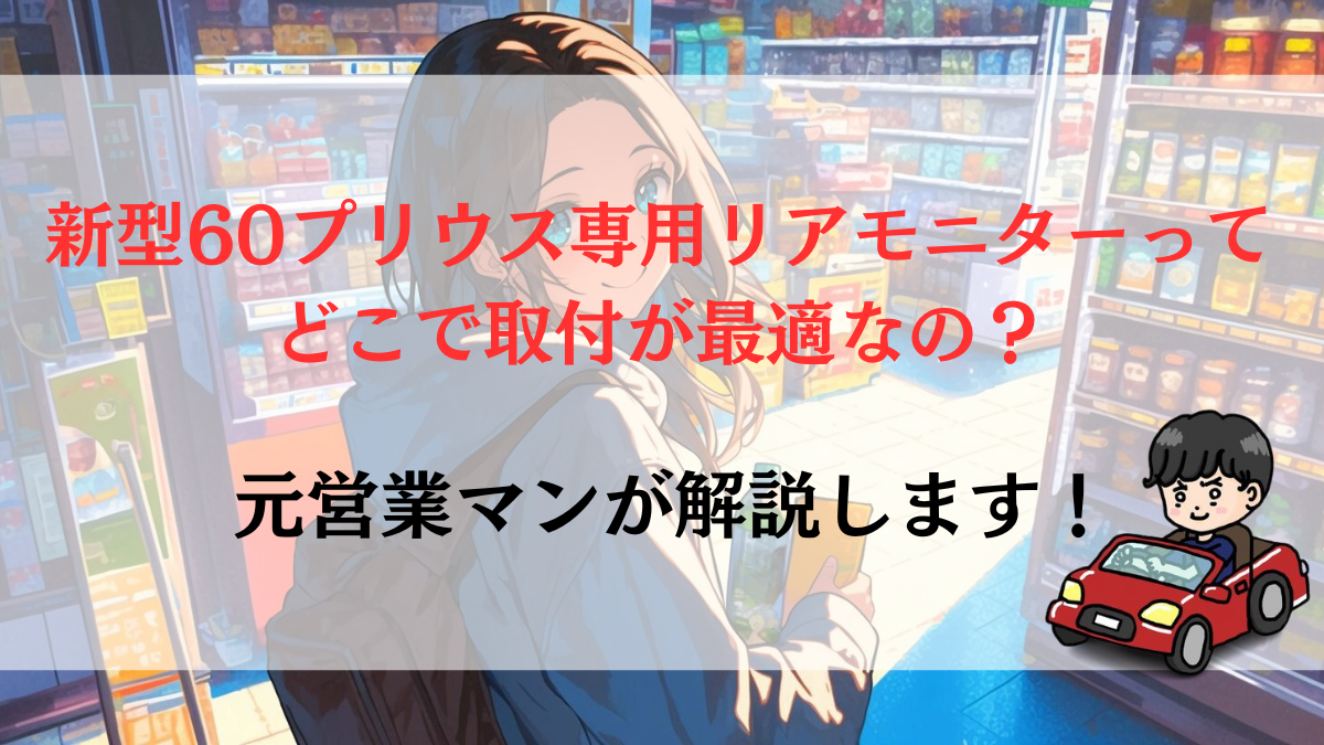 新型60プリウス専用リアモニターってどこで取付が最適なの？